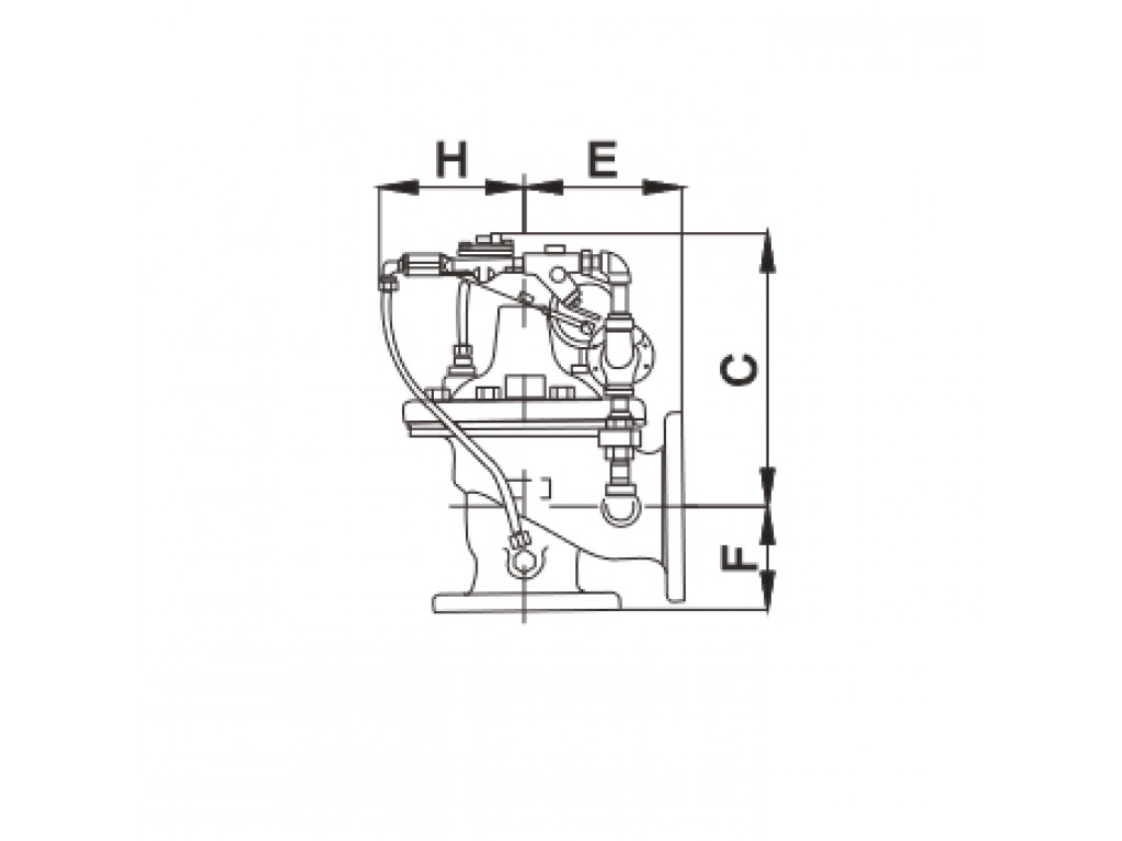 Angle type pressure relief valve U07-250H (ULC)